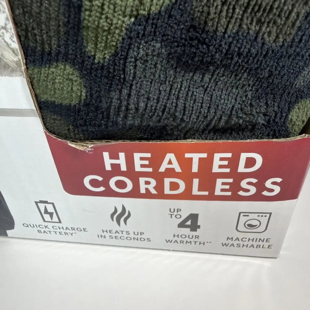 Sunbeam On-the-Go Cordless Heated Throw Blanket Microplush 4 Heat Settings 4 Hr